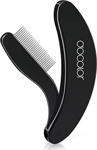 Image 2 of Folding Eyelash Comb for the product docolor Foldable Eyelash Comb 2 PCS Separator Folding Lash Comb Eyebrow Mascara Applicator Eyelash Definer Arc Designed Cosmetic Brushes Tool