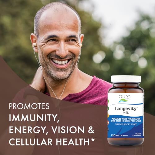 Image 4 of PURE ESSENCE LABS Longevity Multivitamin for Men Over 40 - 120 Tablets