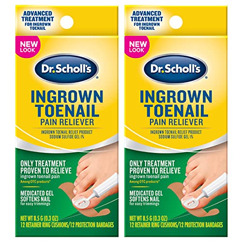 Image 1 of Default Title for the product Dr. Scholl's Ingrown Toenail Pain Reliever, 1 kit, (w/ Gel, 12 retainer rings & 12 protection bandages) (Pack of 2)