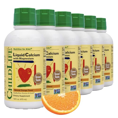 Image 5 of Orange / 16 Fl Oz (Pack of 6) for the product ChildLife Essentials Liquid Calcium Supplement for Kids