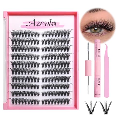 Image 1 of Default Title for the product Azenlo Natural Lash Clusters Kit Wispy Eyelash Clusters 120 pcs Cluster Eyelash Extensions C Curl Individual Lashes 10-16 mm Mix Length Natural Look (Left&Right 30D KIT 120Pcs)