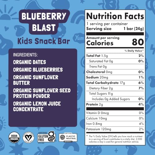 Image 2 of SKOUT Organic Blueberry Blast Real Kids Snack Bars (18 Pack)