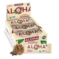 Thumbnail for Image 1 of Default Title for the product ALOHA Organic Plant Based Protein Bars - Oatmeal Chocolate Chip - 12 Count, 1.9oz Bars
