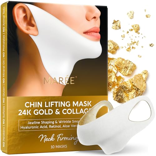 Image 1 of Default Title for the product MAREE V Line Lifting Mask - 24K Gold Double Chin Lifting Mask 10 Ct