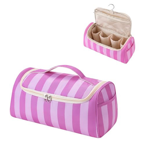 Image 1 of Default Title for the product RSRSLEII Striped Hair Tools Travel Bag with Compartments