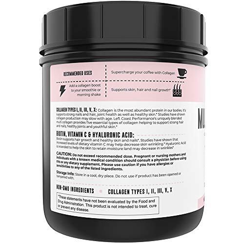 Image 6 of Left Coast Performance Pure Bone Broth and Multi Collagen Powder for Joint, Hair, Skin, and Nails Support