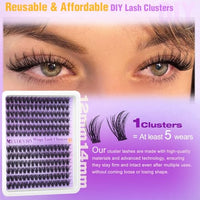 Thumbnail for Image 7 of EYDEVRO Wispy Lash Clusters Natural Eyelash Clusters 12-14mm Short Lashes