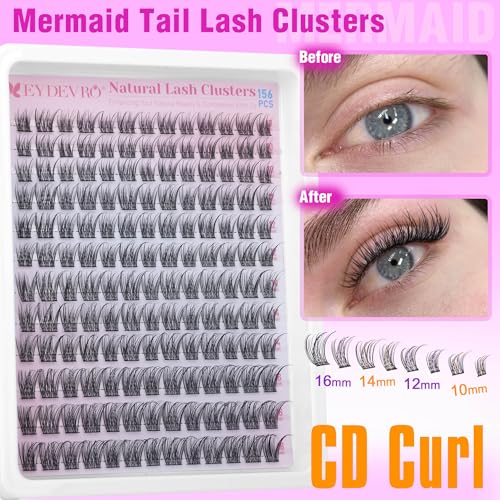 Image 3 of EYDEVRO Natural Lash Clusters Wispy Eyelash Clusters 10-16mm