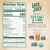 Thumbnail for Image 2 of Late July Organic Multigrain Tortilla Chips Sea Salt and Lime 7.5-oz. Bag Pack of 4