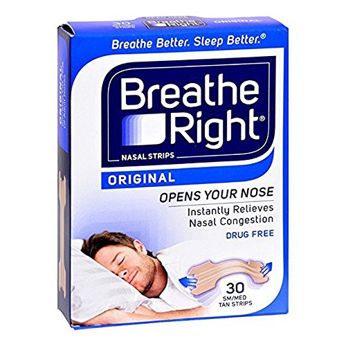 Image 1 of Default Title for the product Breathe Right Nasal Strips Original Tan Small/Medium 30 ea Pack of 3