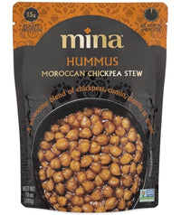 Thumbnail for Image 3 of Mina Hummus Moroccan Chickpea Stew, 15g Plant Protein, Ready in Minutes, Vegan Friendly, Gluten Free, Kosher & Non-GMO, 10 Ounce (Pack of 6)