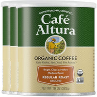 Thumbnail for Image 1 of Default Title for the product Cafe Altura Ground Organic Coffee, Regular Roast, 10 oz Can (Pack of 3)
