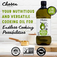 Thumbnail for Image 5 of Chosen Foods 100% Pure Avocado Oil for Cooking - 1.75L
