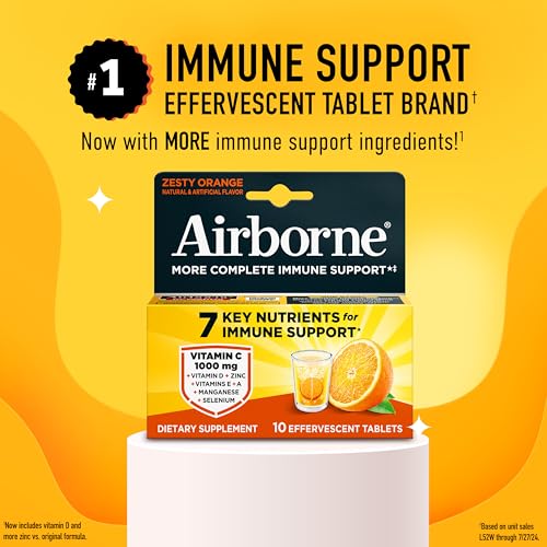 Image 2 of Airborne 1000mg Vitamin C Immune Support Effervescent Tablets, 10ct