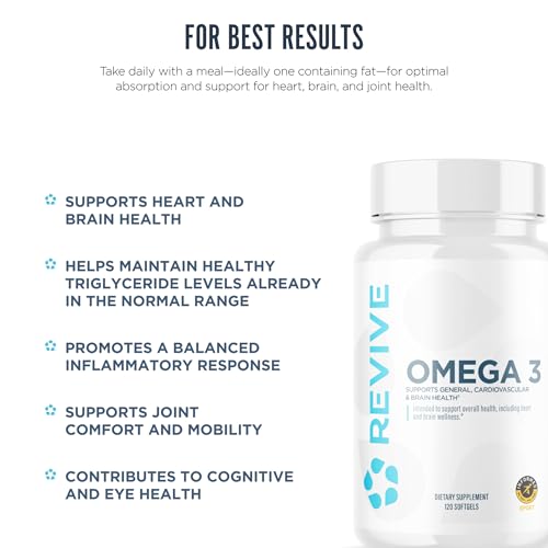 Image 5 of Revive MD Omega 3 Fish Oil Supplements for Men & Women – 120 Softgels