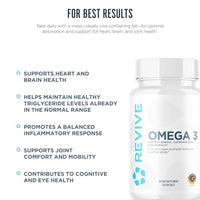Thumbnail for Image 5 of Revive MD Omega 3 Fish Oil Supplements for Men & Women – 120 Softgels