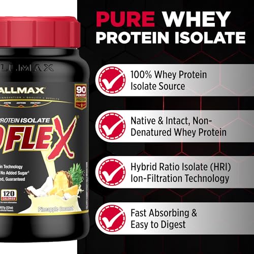 Image 2 of ALLMAX ISOFLEX Whey Protein Isolate, Pineapple Coconut, 2 lb