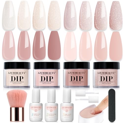 Image 11 of Nude Skin Glitter for the product AZUREBEAUTY Dip Powder Nail Kit