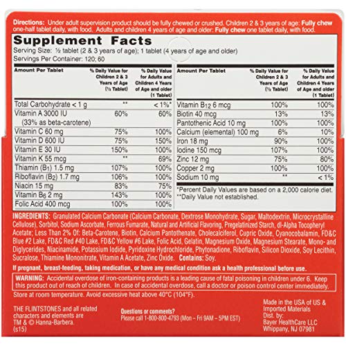 Image 2 of Flintstones Vitamins Complete Multivitamin Chewables - 60 ct