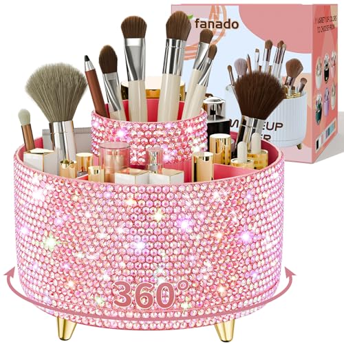 Image 17 of Bling dz-Pink for the product fanado 360? Rotate Makeup Brush Holder Organizer