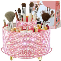 Thumbnail for Image 17 of Bling dz-Pink for the product fanado 360? Rotate Makeup Brush Holder Organizer