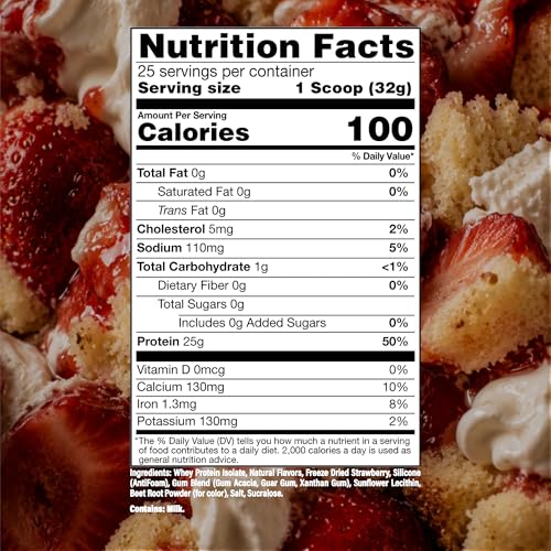 Image 5 of RAW Whey Isolate Protein Powder, Strawberry BumCake - 25 Servings