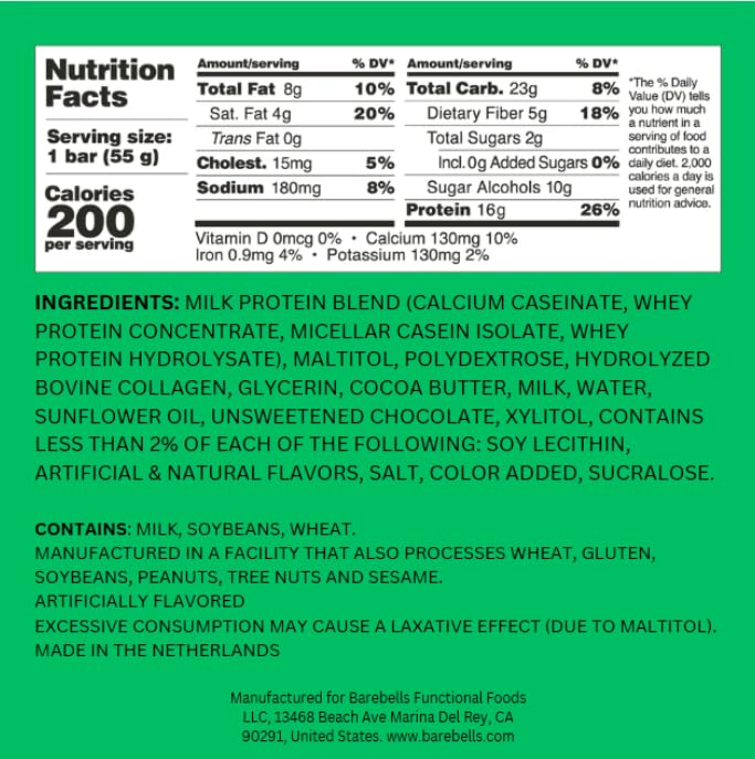 Image 2 of BAREBELLS Soft Protein Bars Banana Caramel - 24 Bars (2 Packs of 12)