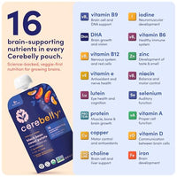 Thumbnail for Image 5 of Cerebelly Organic Baby Food Pouches Black Bean Sweet Potato Purees 4oz 6 Pack