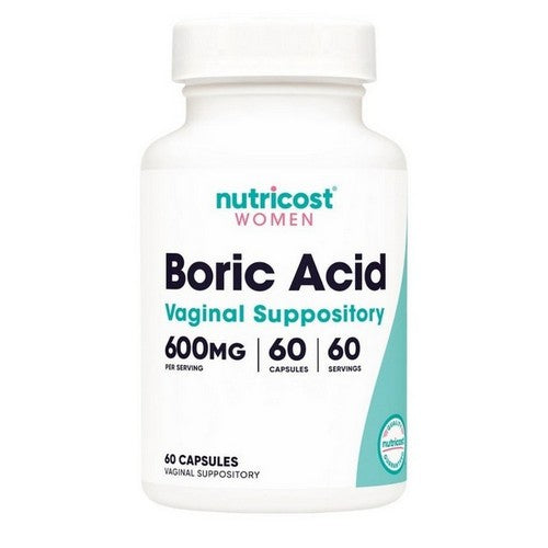 Nutricost Women Boric Acid Suppository 600 Mg 60 Caps