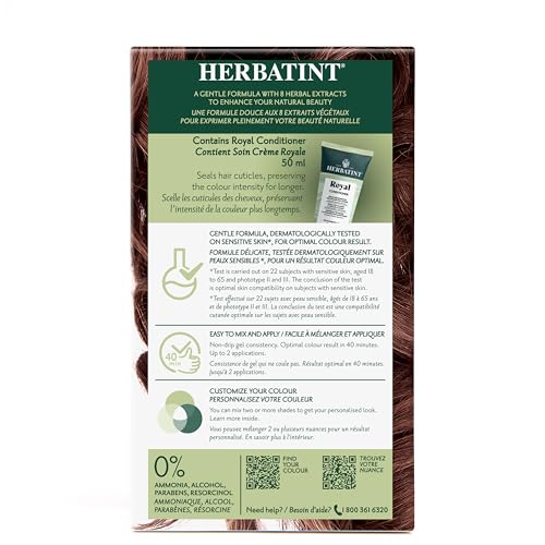 Image 4 of Herbatint 5R Light Copper Chestnut Permanent Hair Colour, 4 OZ
