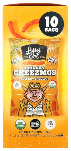 Image 6 of Lesserevil Organic Cowboy Cheddar Cheezmos 10pk, 8 OZ