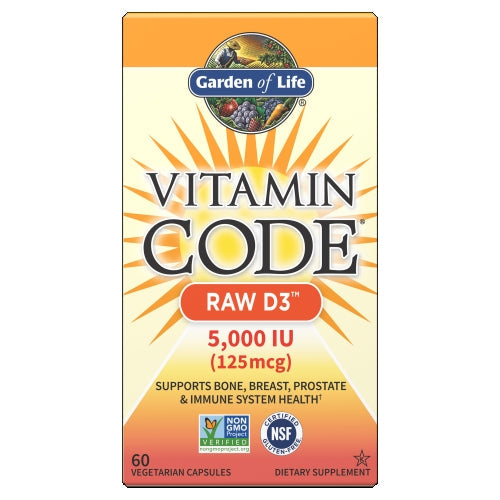 Garden of Life Vitamin Code RAW D3 5000 iu 60 caps