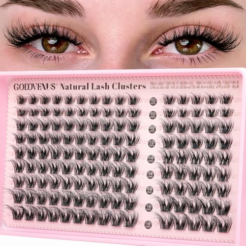 Image 11 of ZE-natural d curl cluster for the product Goddvenus Eyelash Extensions Wispy Natural DIY C Curl Individual Lashes Clusters