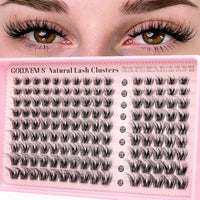 Thumbnail for Image 11 of ZE-natural d curl cluster for the product Goddvenus Eyelash Extensions Wispy Natural DIY C Curl Individual Lashes Clusters