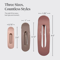 Thumbnail for Image 4 of Kitsch Flat Claw Clip for Women - Terracotta, 3pcs