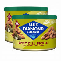 Thumbnail for Image 1 of Default Title for the product Blue Diamond Almonds Spicy Dill Pickle Flavored Snack Nuts, 6 Oz Resealable Can Pack of 2