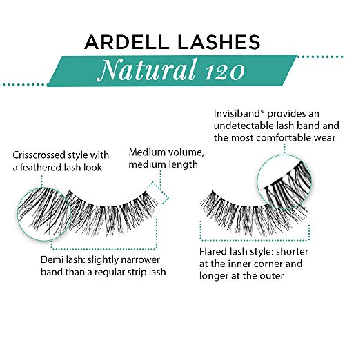 Image 4 of Ardell False Eyelashes 120 - Black, Natural Look Strip Lashes, Reusable - 4 Pack
