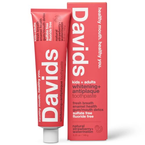 Image 1 of Default Title for the product Davids Kids & Adults Fluoride Free Whitening Strawberry Watermelon 5.25oz