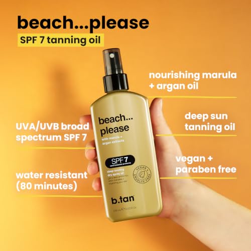 Image 3 of B.TAN 7 SPF Tanning Oil - Dark Intensifier Dry Spray
