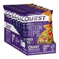 Thumbnail for Image 1 of Default Title for the product Quest Nutrition Tortilla Style Protein Chips, Loaded Taco, Low Carb, Gluten Free, Baked, 1.1 Ounce (Pack of 8)