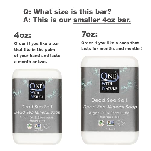 Image 2 of One With Nature Dead Sea Salt Soap Bar 4oz 3-Pack