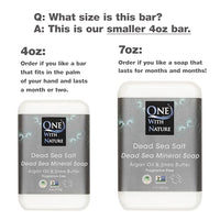 Thumbnail for Image 2 of One With Nature Dead Sea Salt Soap Bar 4oz 3-Pack