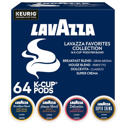 Image 1 of Default Title for the product Lavazza Favorites Collection Variety Pack, K-Cup Pods, Light and Medium Roast Coffee, 64 Count