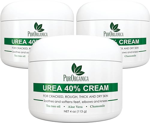 Image 1 of 4 Ounce (Pack of 3) for the product PurOrganica Urea Cream 40% for Dry Cracked Heels and Calluses