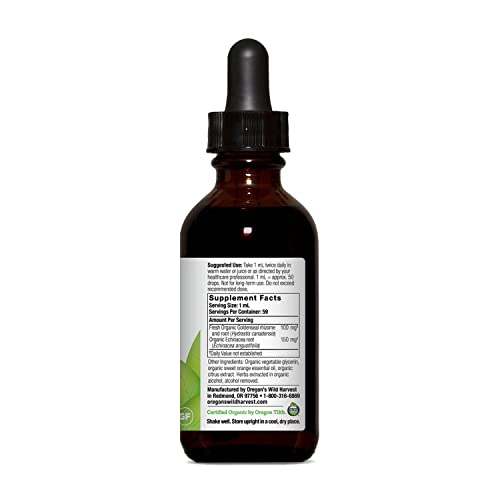 Image 2 of Oregon's Wild Harvest Echinacea Goldenseal Orange Organic Extract, 2 Fluid Ounce