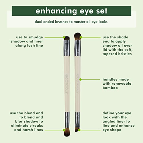 Image 2 of EcoTools Enhancing Eye Brush Set, Eye Makeup Brushes, 2 Piece