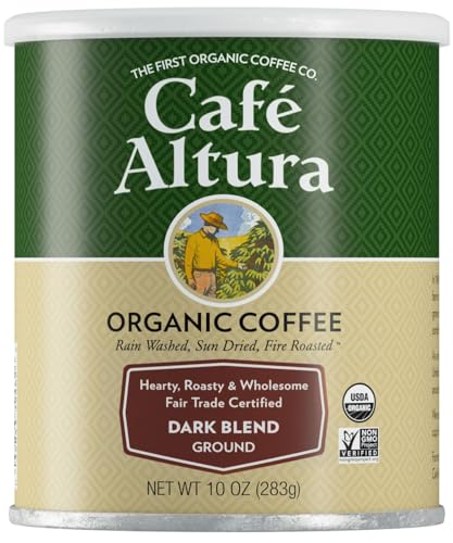 Image 1 of Default Title for the product Cafe Altura Ground Organic Coffee Fair Trade Dark Blend 10 oz Can