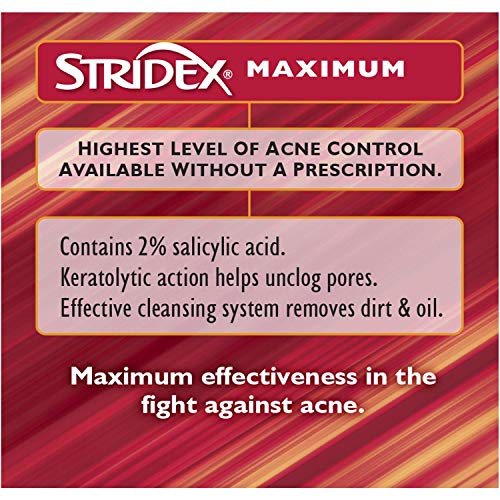 Image 6 of Stridex Strength Medicated Pads, Maximum, 55 Count pack,2 pack