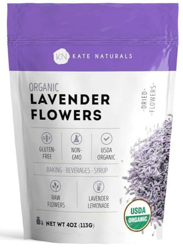Image 1 of 4 Ounce (Pack of 1) for the product Kate Naturals Dried Lavender Flowers for Tea, Syrup, Lemonade (4oz)