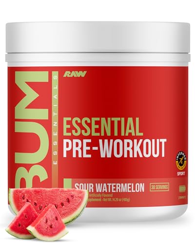 Image 3 of Sour Watermelon (Pack of 1) for the product RAW Essential Pre-Workout Powder